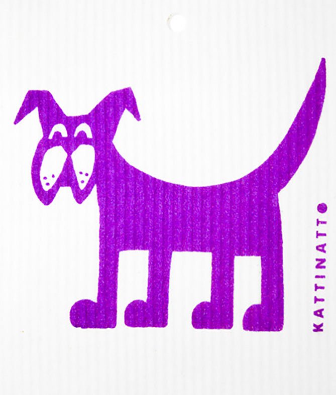 swedethings-cad dishcloth Dog Purple