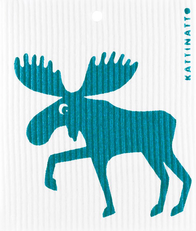 swedethings-cad dishcloth Moose Teal