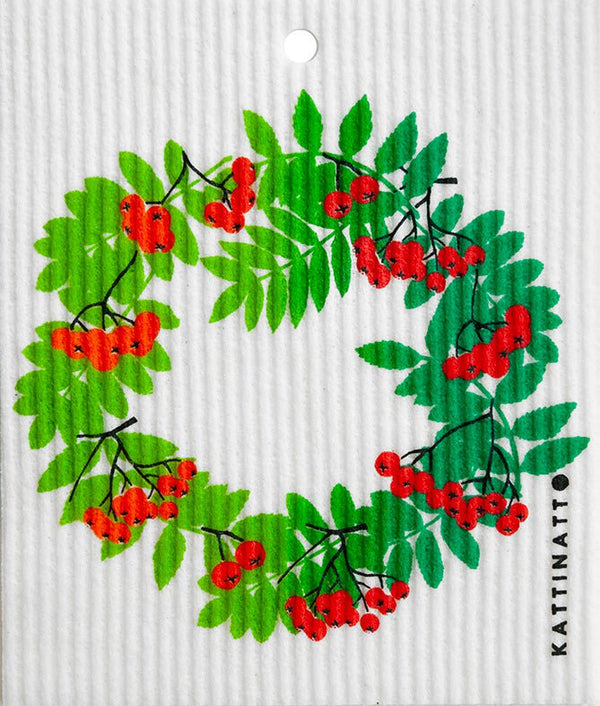 swedethings-cad dishcloth Rowanberry Wreath