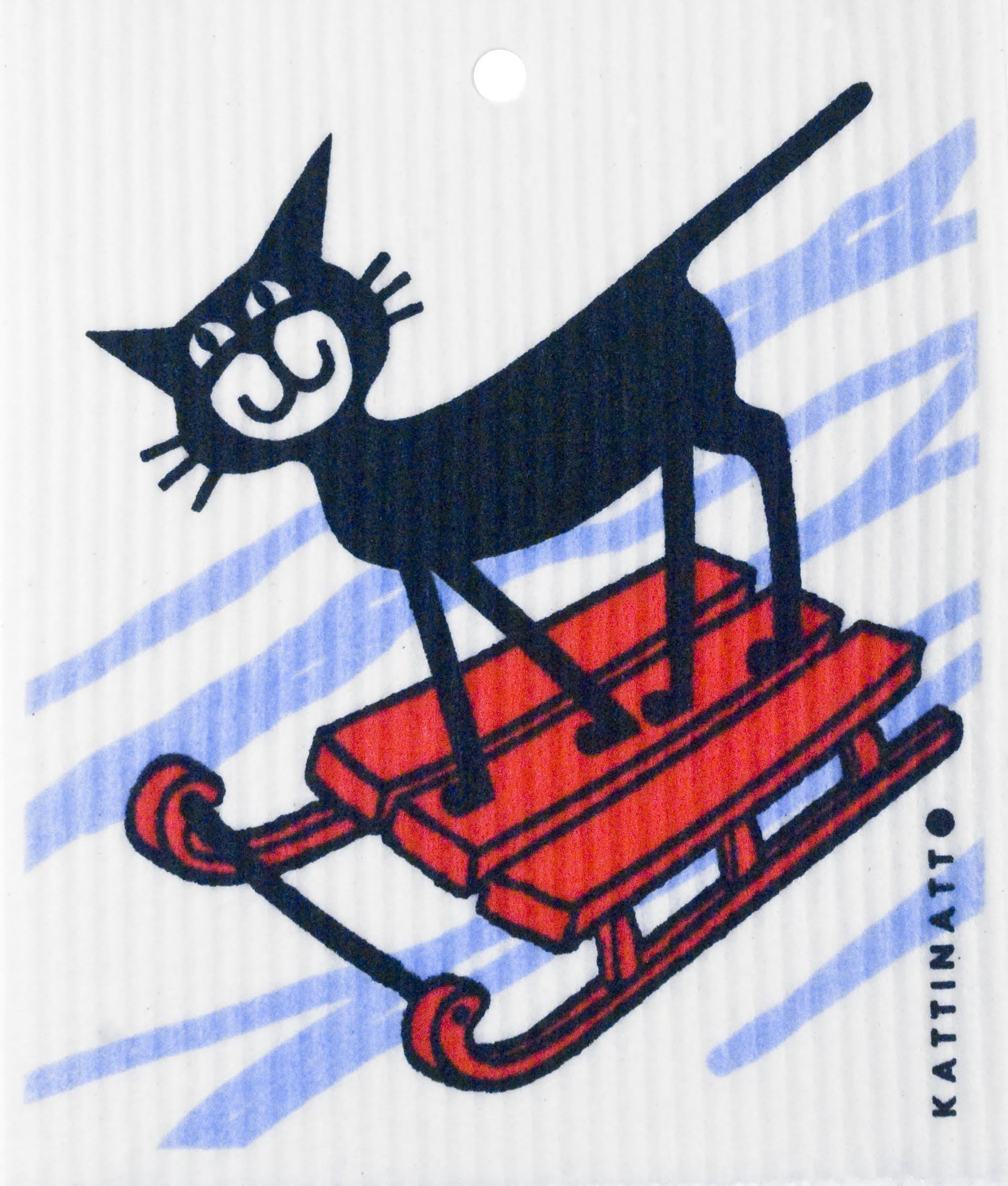 Cat on Sleigh -  swedethings-cad