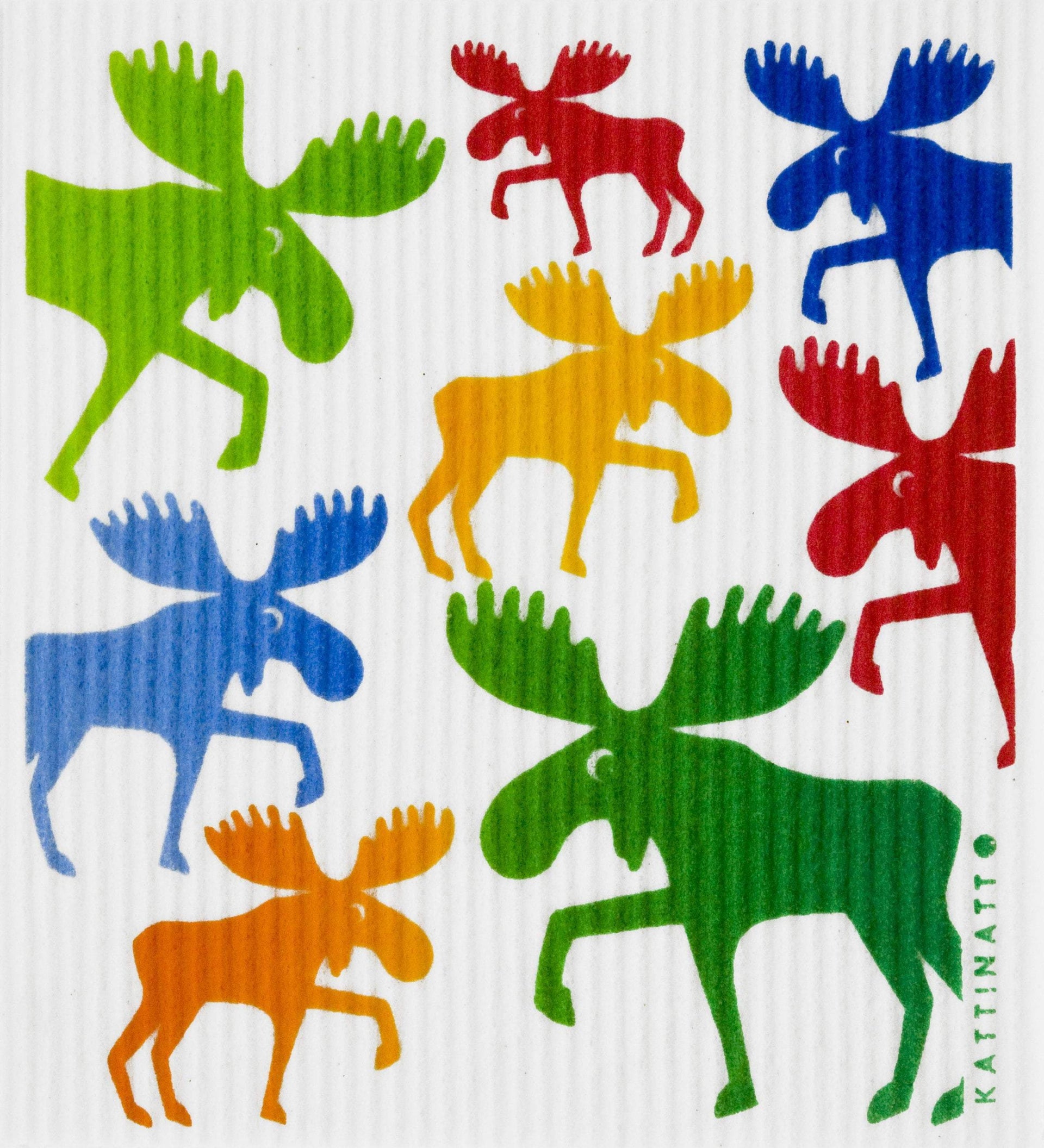  swedethings-cad dishcloth Colourful Moose Medium Size