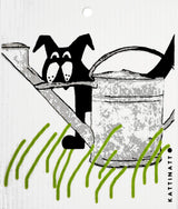 Dog Behind Wateringcan