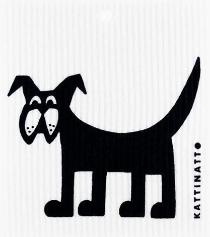  swedethings-cad dishcloth Dog Black