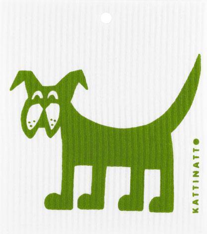  swedethings-cad dishcloth Dog Green