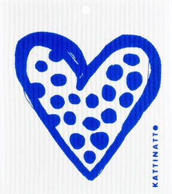 Heart Outline Dots Blue