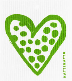 Heart Outline Dots Green