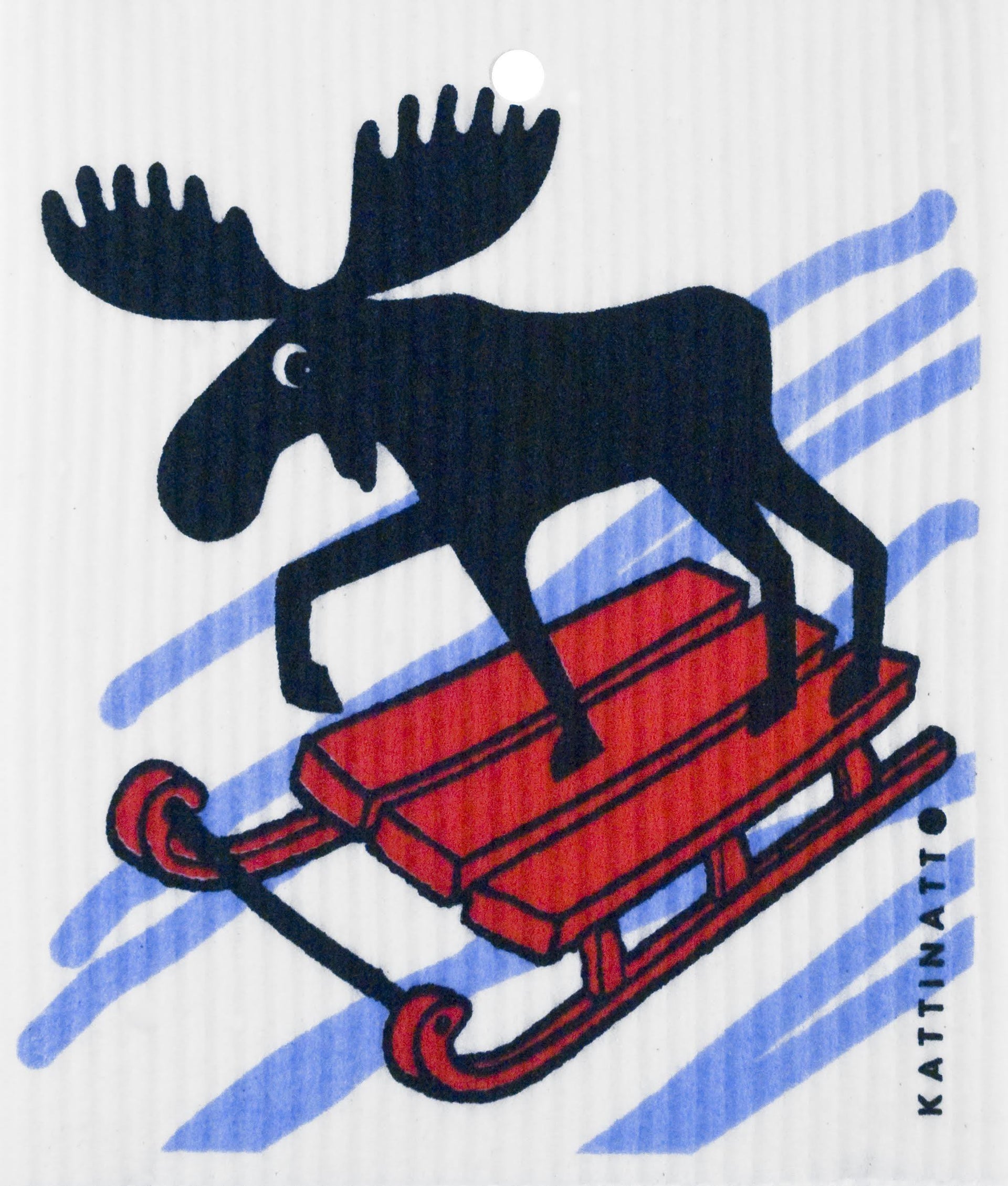 Moose on Sleigh -  swedethings-cad