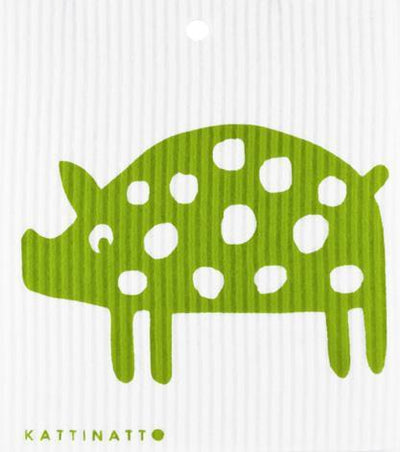 Pig Green Polkadot
